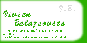 vivien balazsovits business card